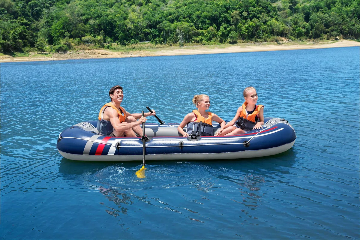 Bestway Hydro-Force - Set gonfiabile "Treck X 3" per 3 persone + 1 bambino 307 x 126 x 39 cm