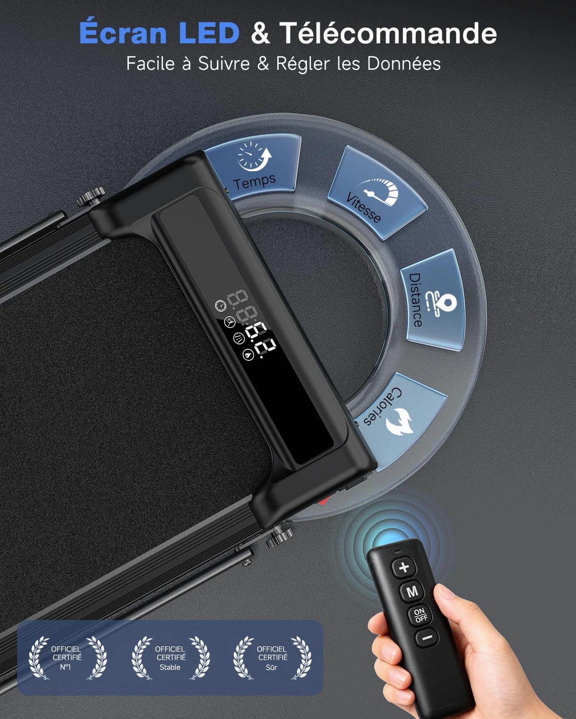 Tapis Roulant Elettrico 4 in 1 Pieghevole con Inclinazione 8% – 3.0CV Motore Silenzioso, 10 km/h, Sistema di Ammortizzazione, Schermo LED, Salvaspazio per Casa e Ufficio
