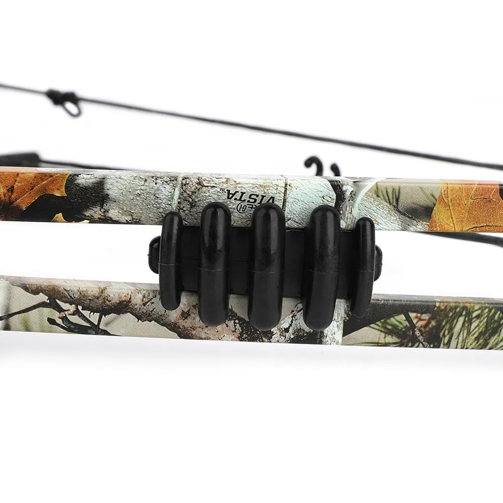 Set arco compound pronto per la caccia - Potenza di trazione 20-70 libbre, lunghezza di trazione 24“-30”, velocità 320 fps, completo di tutti gli accessori per la caccia e il tiro al bersaglio
