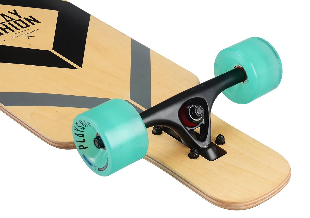 Playshion 39" Longboard, Drop-Through Freestyle Skateboard Cruiser