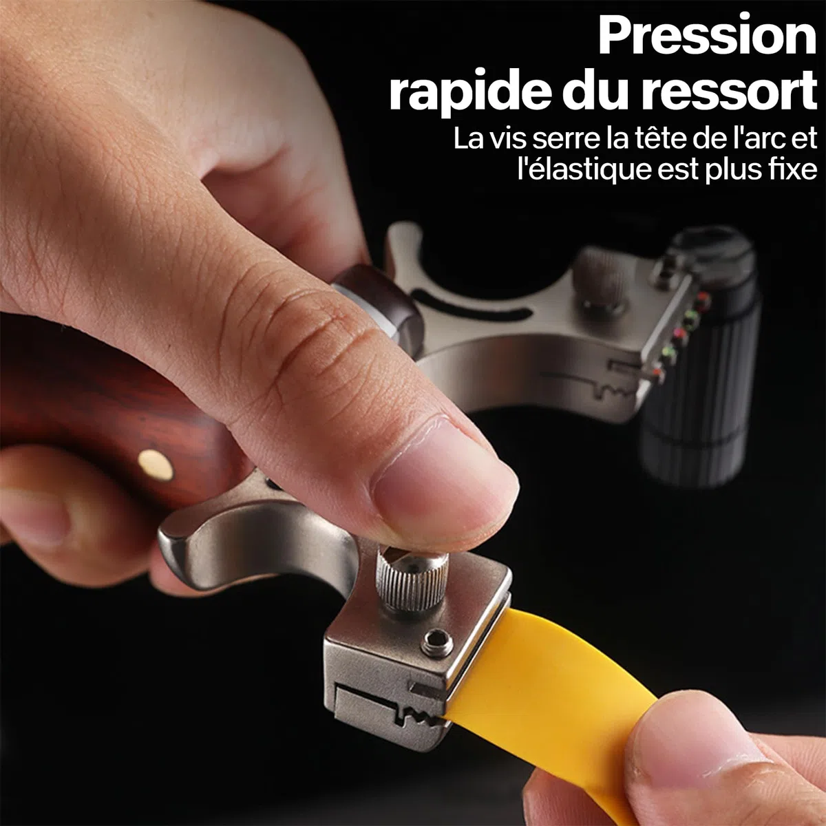 Lance-Pierre Professional Super Slingshot - Elastici ad alte prestazioni, sfere di argilla e acciaio - Accessorio di tiro di precisione per caccia e tempo libero