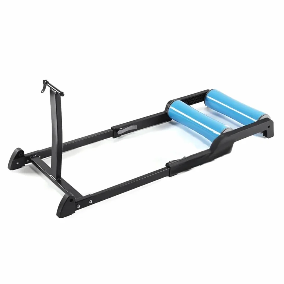 Rullo allenamento ROLL&RIDE. Trainer stand magnetico. Rullo per allenamento bici in casa in acciaio. Training stand ruote 24/29". Portata max 120kg. Ancoraggio tramite forcella Quick Release.
