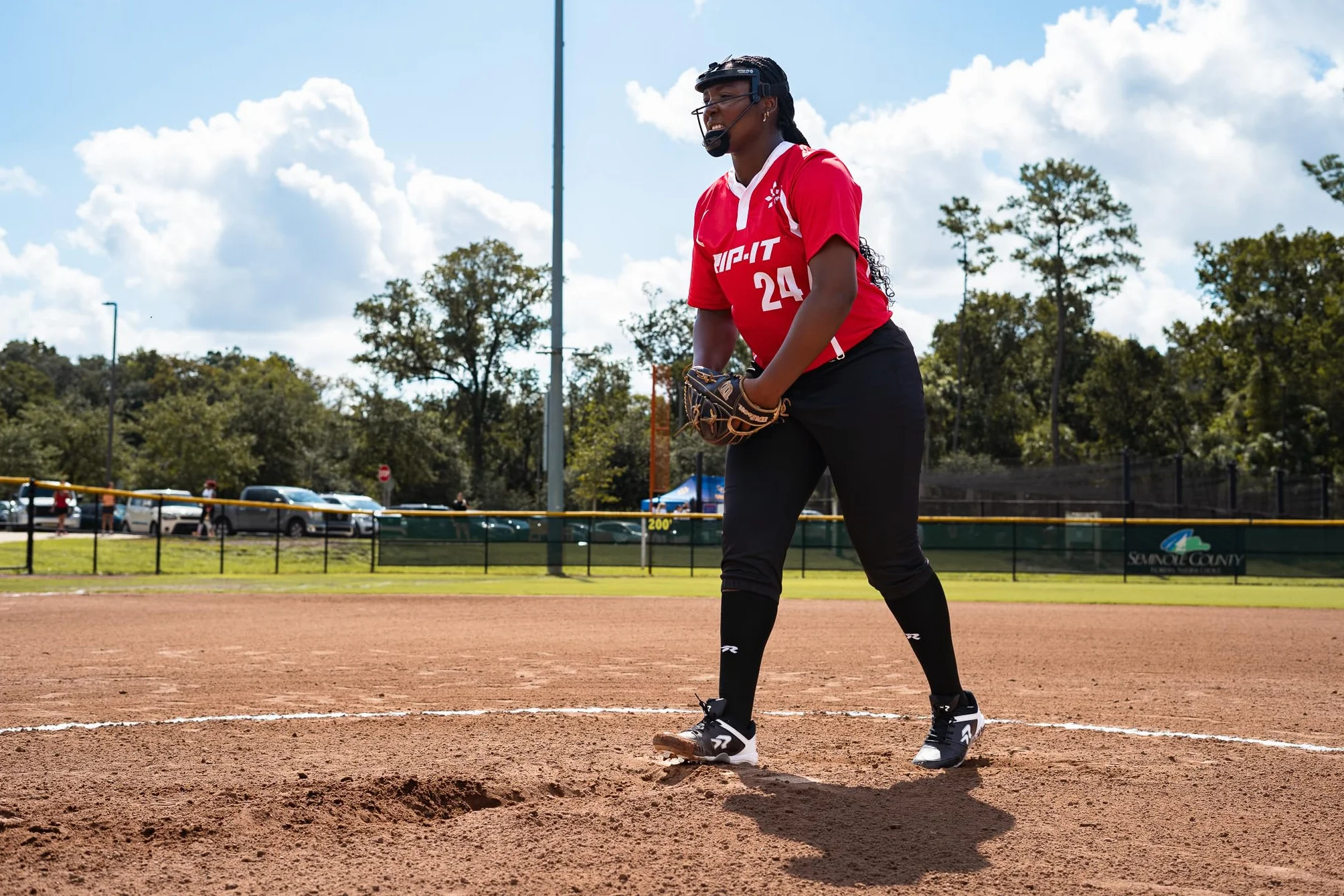 RIP-IT Defense Softball Fielder's Mask, Taglio Leggero e Sicuro per la Massima Protezione e Comfort, Non ostacola la Vista, Adatto per Code di Cavallo