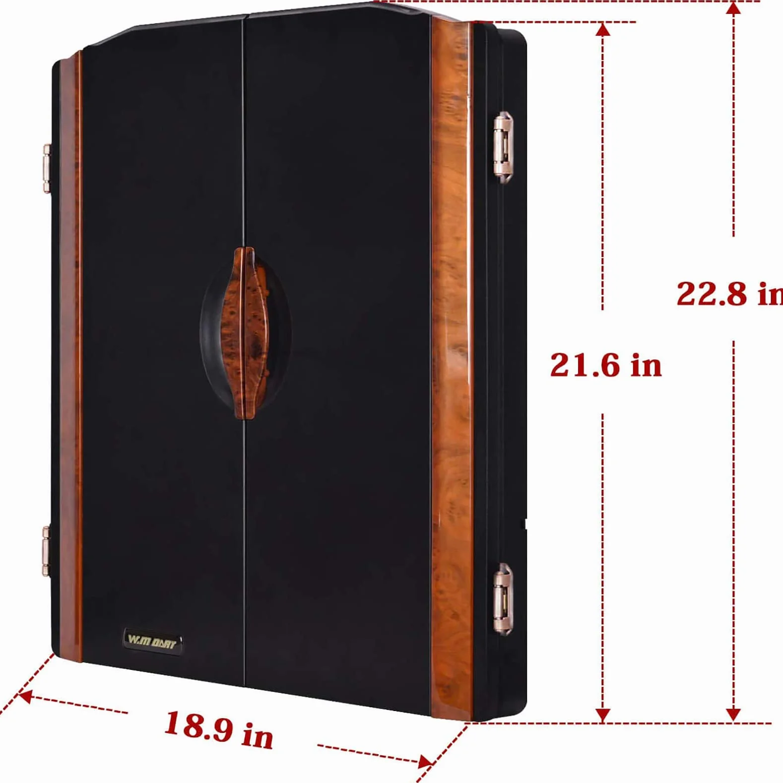 Win.max - Bersaglio elettronico per freccette con LED, display digitale, set di 12 freccette a punta morbida, con armadio