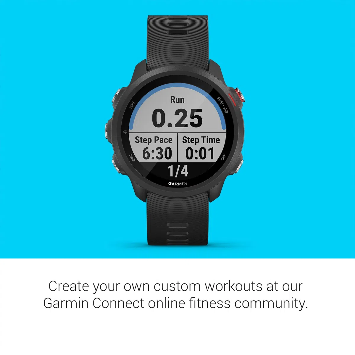 Garmin Forerunner 245 Music, GPS per la corsa, Memoria per musica, Distanza, Passo, Cardio, VO2max, Piani gratuiti per 5K, 10K e mezza, Tempi di recupero, Smartwatch (Black) (Ricondizionato)