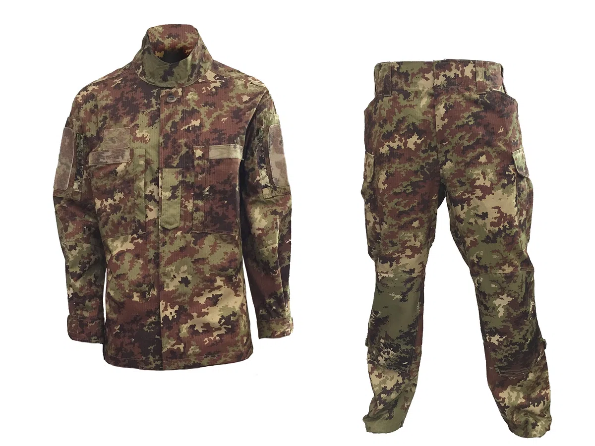 ALGI Completo Uniforme Mimetico da Combattimento Antistrappo Vegetato Trattato IR (MOD. Soldato Futuro)