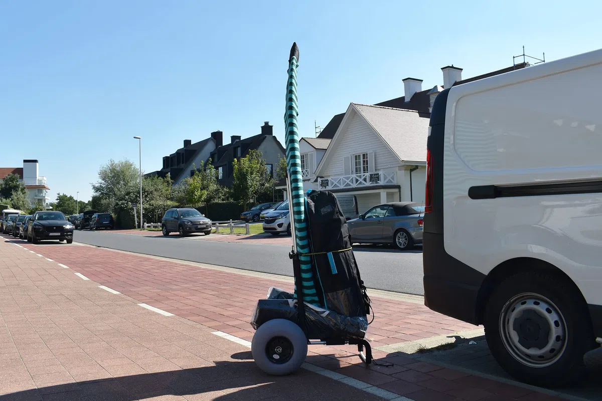 Carrello in alluminio per Sup - Ruota palloncino ideale per la sabbia