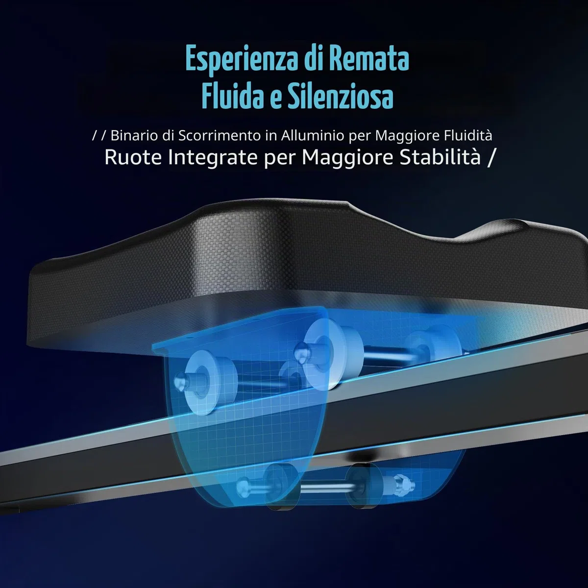 Dripex Macchina da Remo Magnetica, Vogatore da Casa Silenzioso con 16 Livelli di Resistenza, Binario in Alluminio, Schermo LCD, Allenamento Cardio Completo e Fitness Domestico