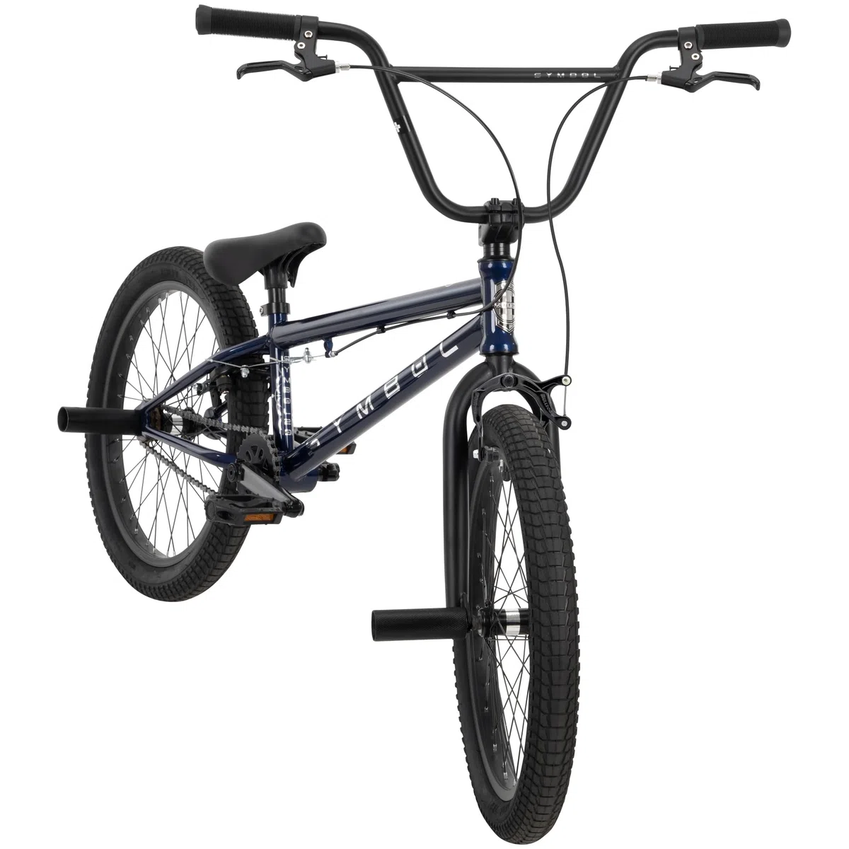 Symbol Freestyle BMX, telaio in acciaio, freno anteriore rimovibile, cerchi in lega, picchetti inclusi rosso, blu, argento