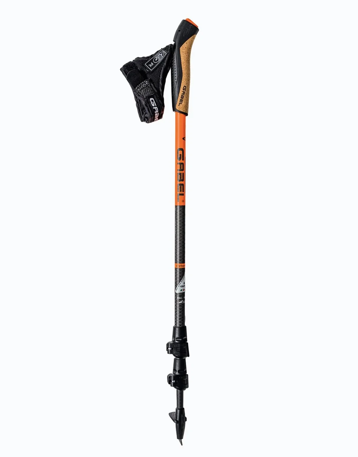 Gabel Nordic Walking Bastoni Telescopici Carbon XT 3S-100 F.L. Made in Italy Marca Professionale