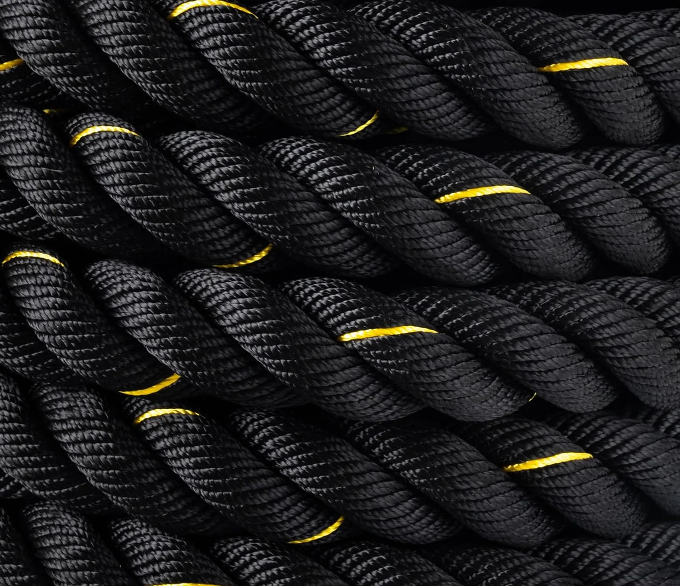 FIZYO Battle Rope – Corda da Allenamento Robusta per Functional Training, Cross Training, Forza e Resistenza – Diametro 3,8 cm, Costruzione a 3 Fili – Home Gym & Outdoor (9m)
