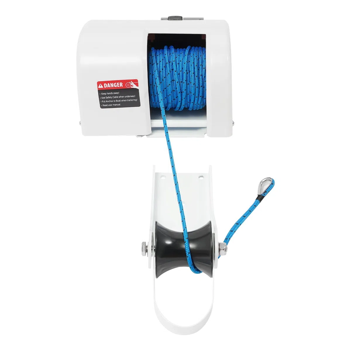 Verricello elettrico per barche, 25LBS, argano elettrico marino con telecomando senza fili, acqua salata 30 m, 12 V, acqua salata per ancora fino a 20 kg