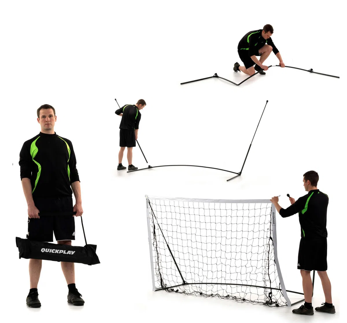 QUICKPLAY Tekkers Soccer Rebounder Net | Base ponderata ultra portatile e integrata per allenarsi su qualsiasi superficie…