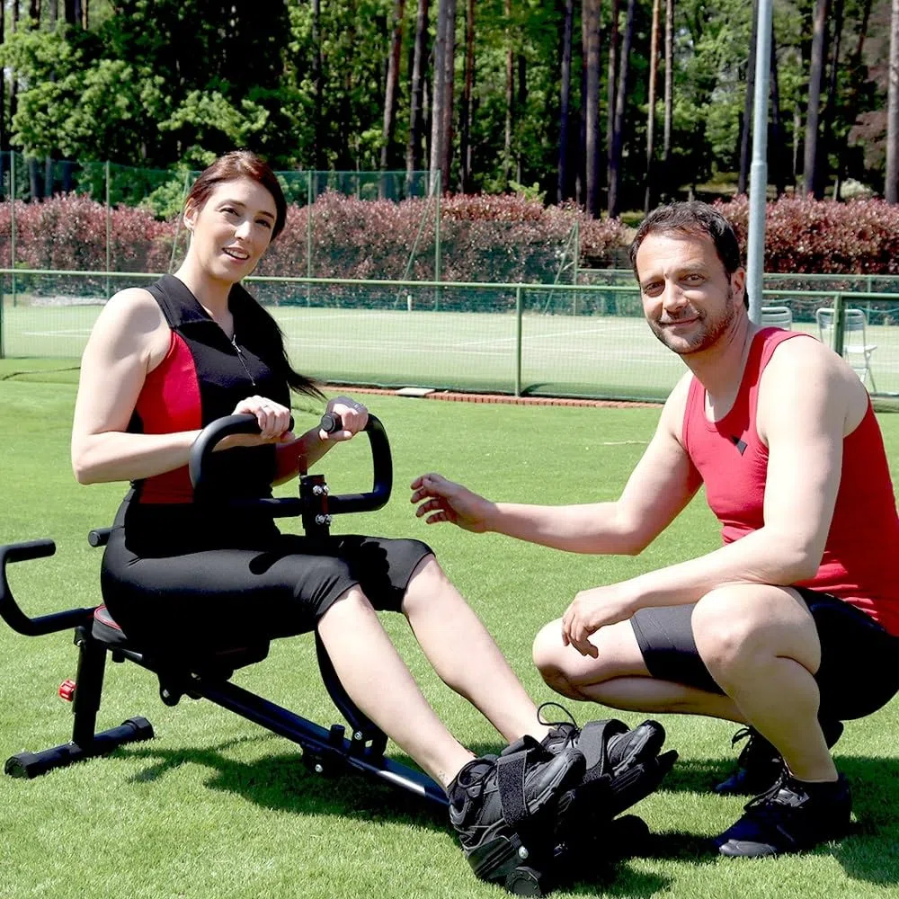 GIORGIO MASTROTA Vogatore per casa Pieghevole Con Display e 12 Livelli di resistenza Salvaspazio e silenzioso Attrezzo Palestra Multifunzione Pettorali Glutei Addominali Gambe Braccia Aerobica