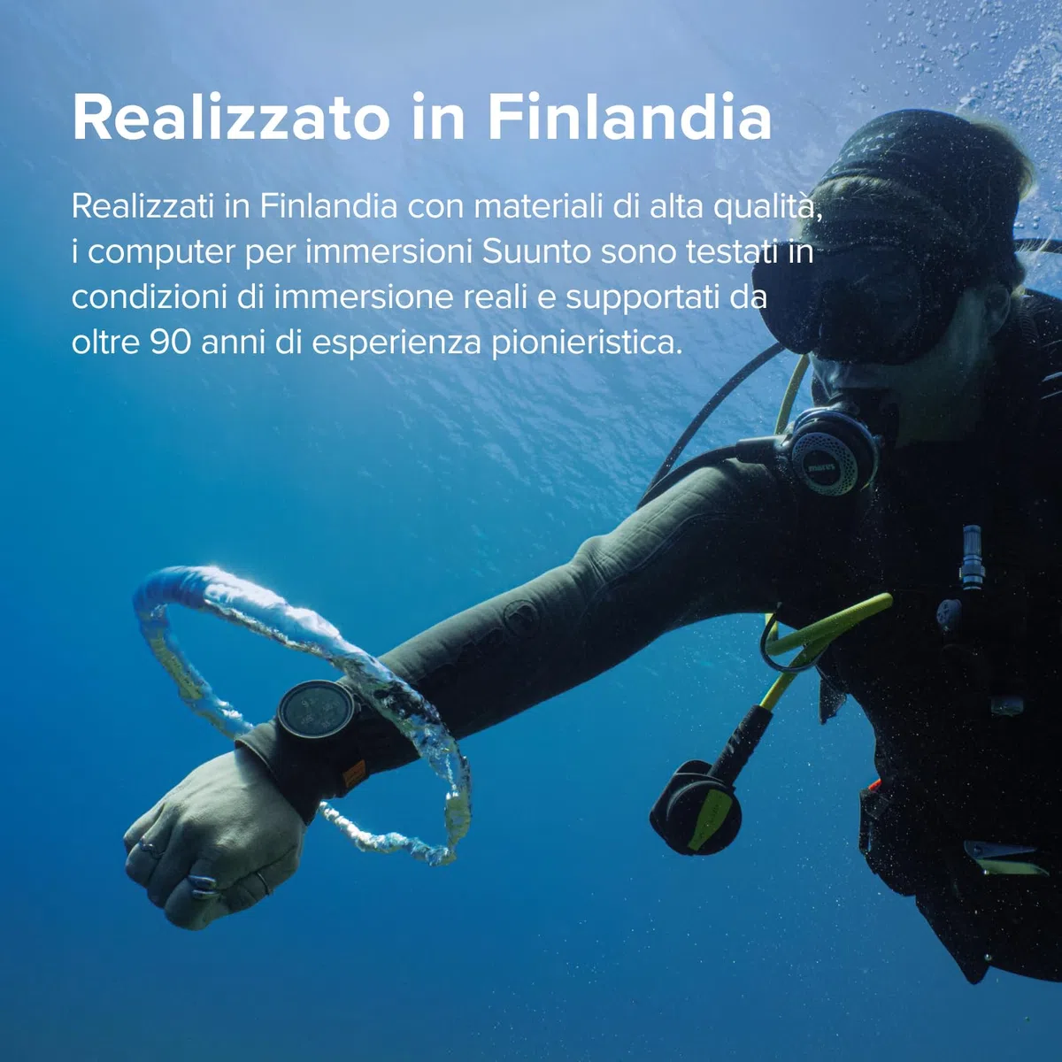 SUUNTO Nautic S Computer Subacqueo, Schermo AMOLED, 60 Ore di autonomia in Immersione, Impermeabile Fino a 80 Metri, GPS Integrato, mappe Offline, letture Gas Wireless, App Suunto