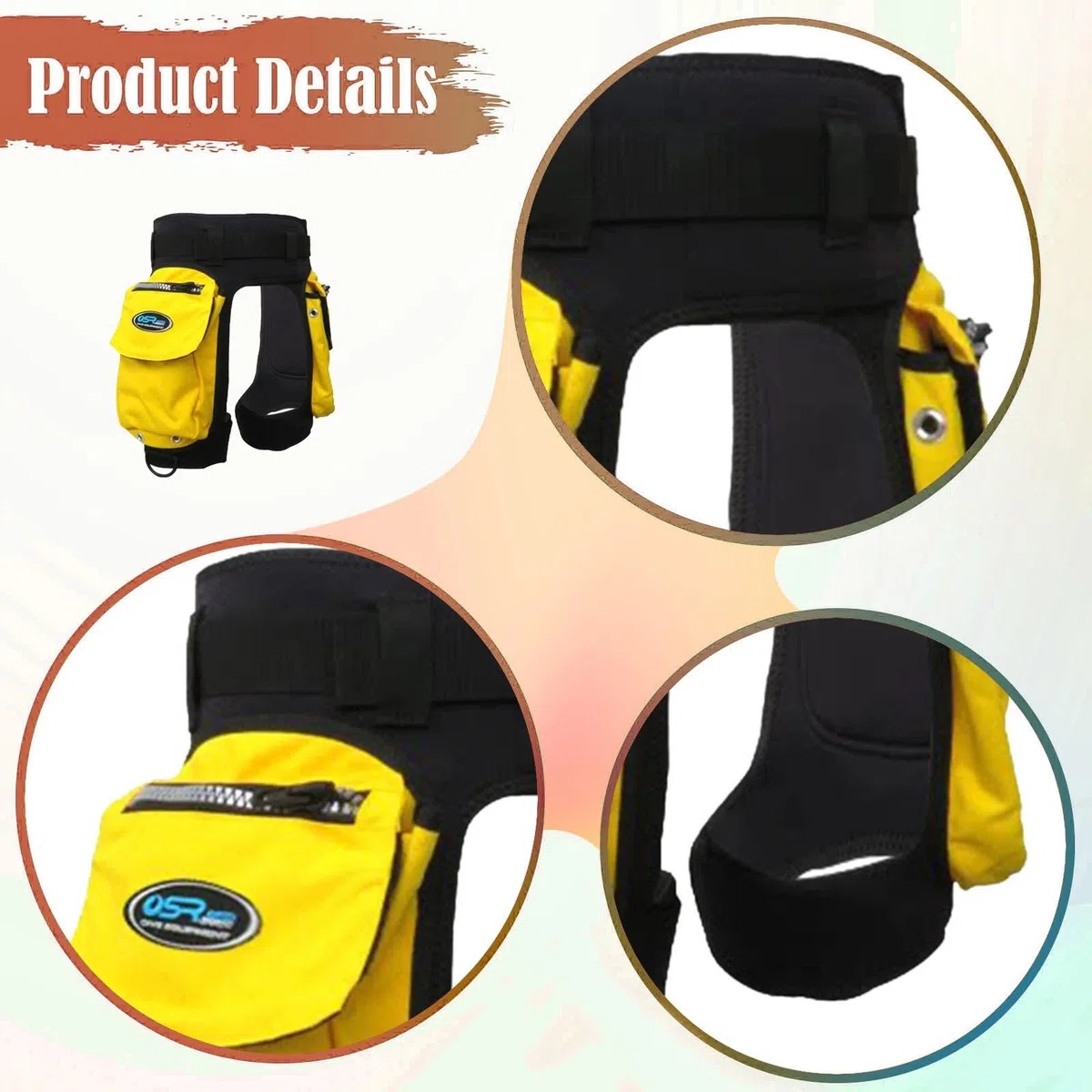 Shorts Tecnici da Immersione Subacquea Uomo, Pantaloncini Muta Neoprene Tasche Ampie, Cintura Regolabile Chiusura Rapida per attività Immersione
