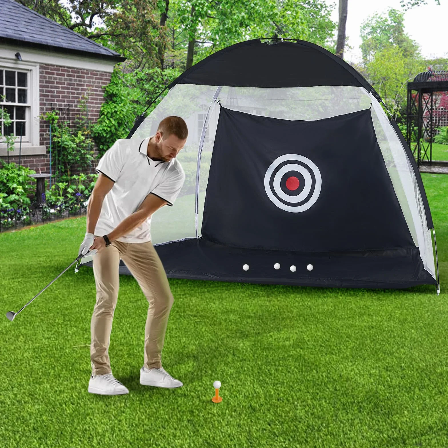 LEMROE Reti da golf professionali per guida in cortile/con tappetino da golf da giardino con borsa per il trasporto