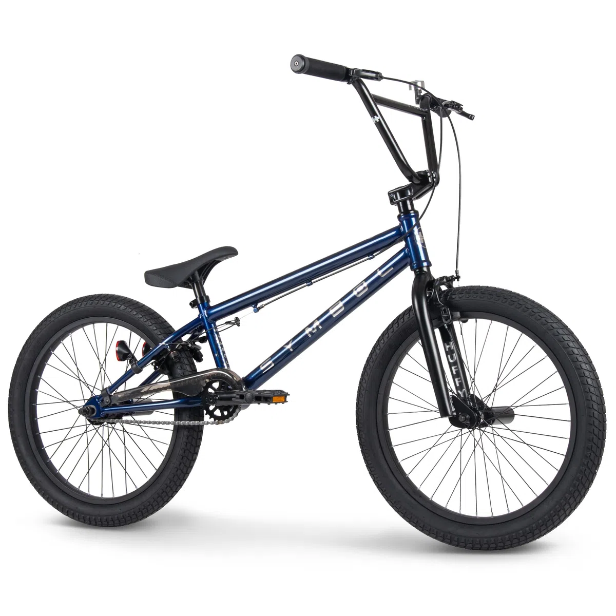 Symbol Freestyle BMX, telaio in acciaio, freno anteriore rimovibile, cerchi in lega, picchetti inclusi rosso, blu, argento