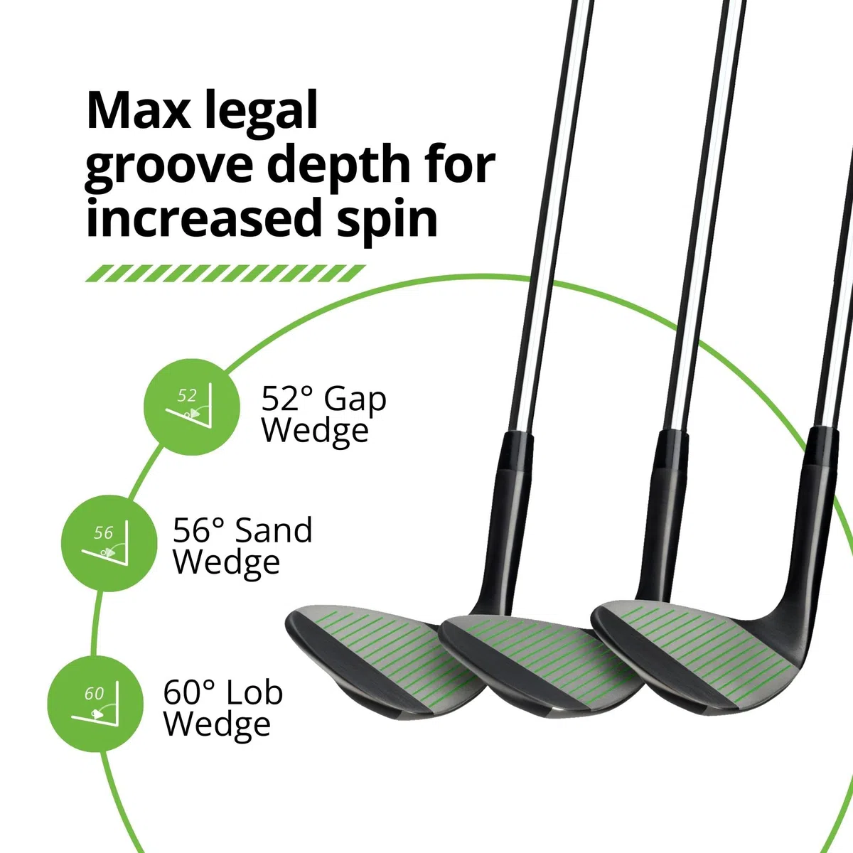 Bombtech Golf Bombtech 52, 56, 60 Wedge Set, Golf Club Uomo