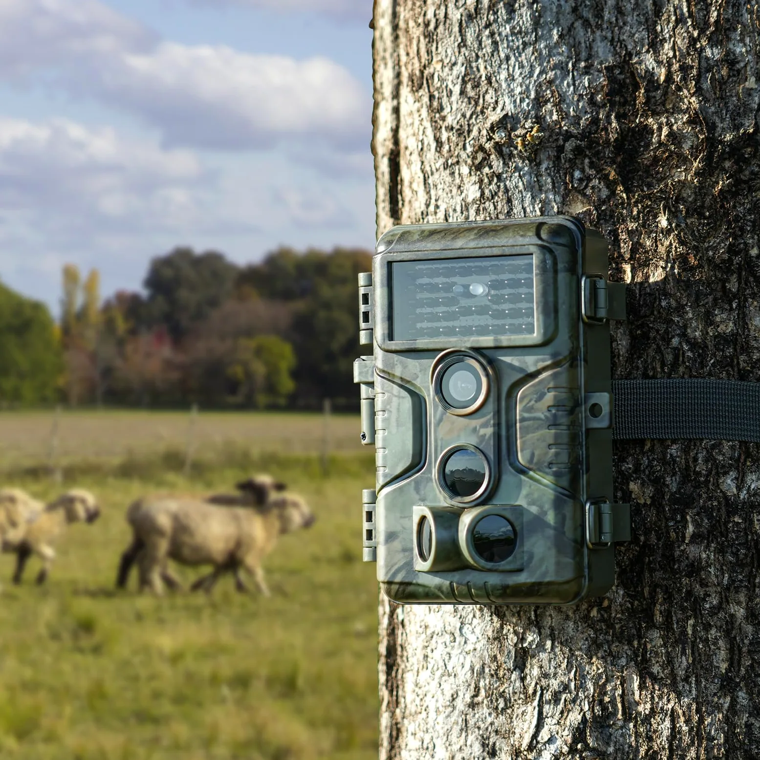 GardePro A3S Fototrappola Infrarossi Invisibili con scheda SD da 64GB 64MP 1296P H.264 Vidéo, 0,1s Tempo di Attivazione Fotocamera da Caccia Visione Notturna Fino a 30m, No-Glow IR LEDs, IP66