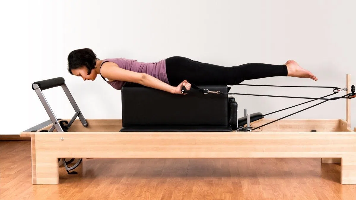 Pilates Reformer Box, scatola da seduta per Pilates Reformer, accessori per pilates e pilates per esercizi di stretching e equilibrio.