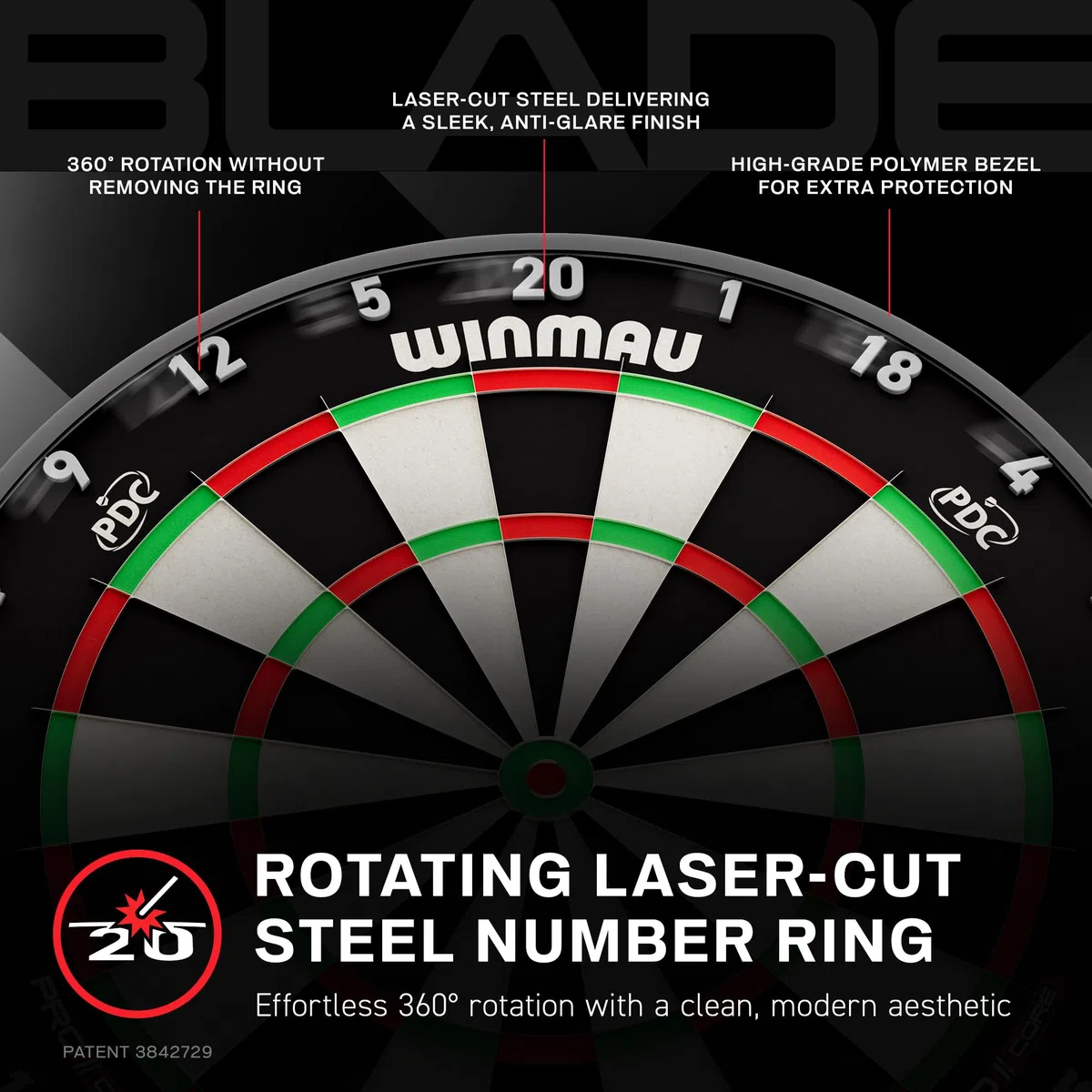 WINMAU Blade Series Bersaglio – Freccette professionali PDC ufficiali – Blade X | 360 | Triple Core