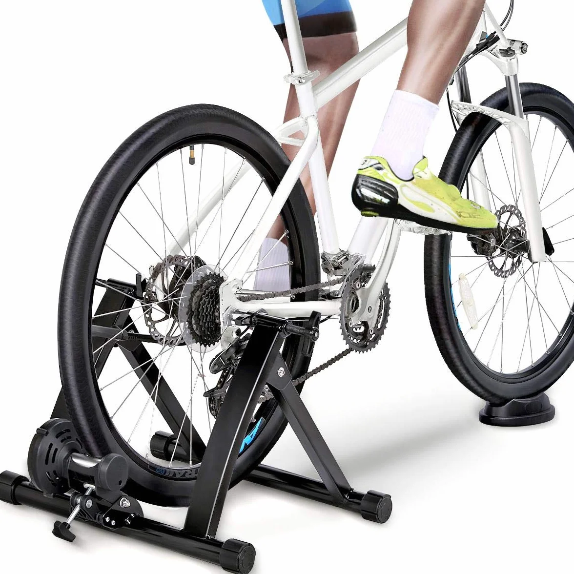 Yaheetech Rullo per Bici Allenamento Bicicletta Indoor Pieghevole Magnetico per Bicicletta 26-28 Pollici e da 700C