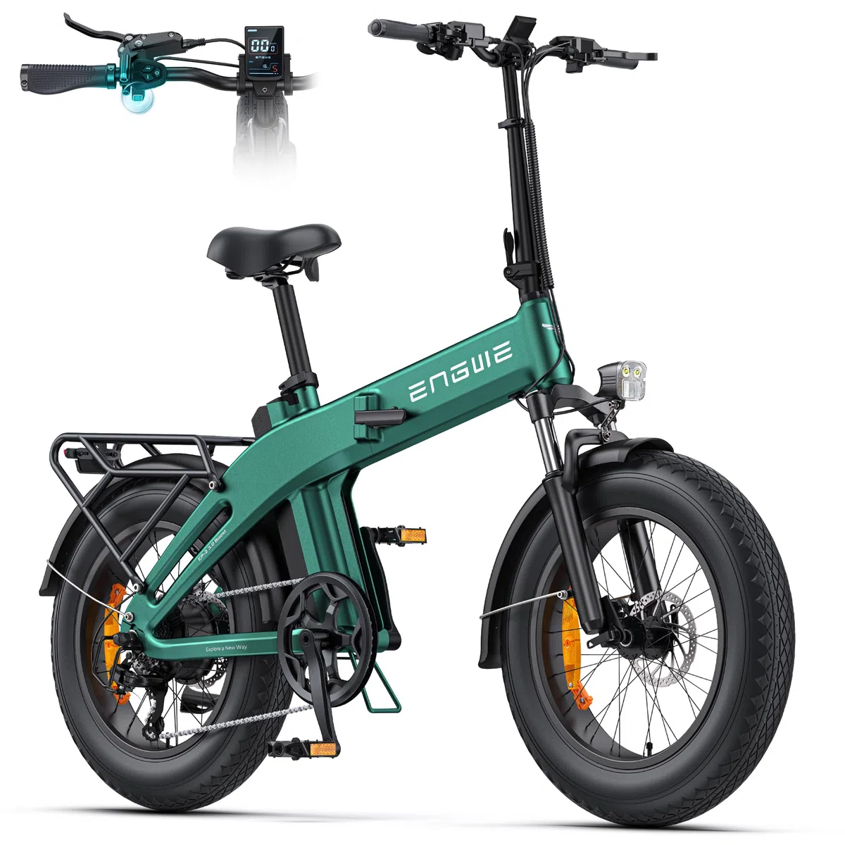 ENGWE Bicicletta Elettrica Pieghevole, Batteria Da 48 V 13,5Ah Con Autonomia Fino A 120km, Sensore Di Coppia Con Freni Idraulici E App Per Ogni Tipo Di Terreno, EP-2 3.0 BOOST