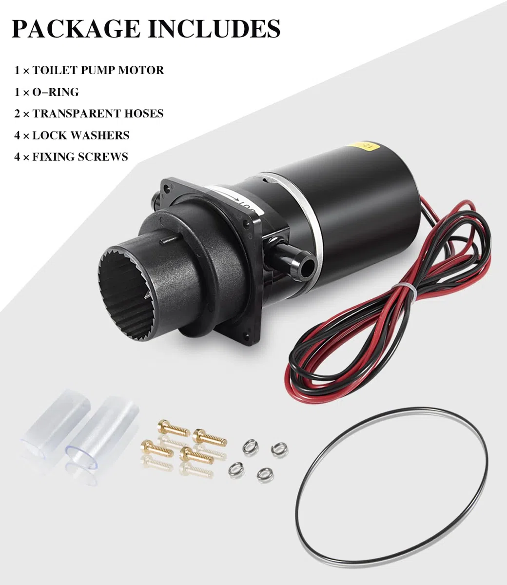 37041-0010 Kit di montaggio per WC elettrico marino maceratore per WC elettrici marini PAR Adatto per Jabsco serie 37010 da 12 Volt