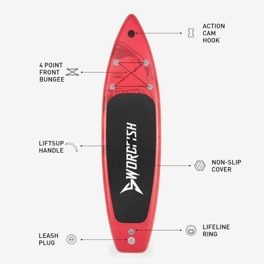 Produce Shop Tavola Gonfiabile SUP Stand Up Paddle per Bambini 8'6 260cm Red Shark Junior