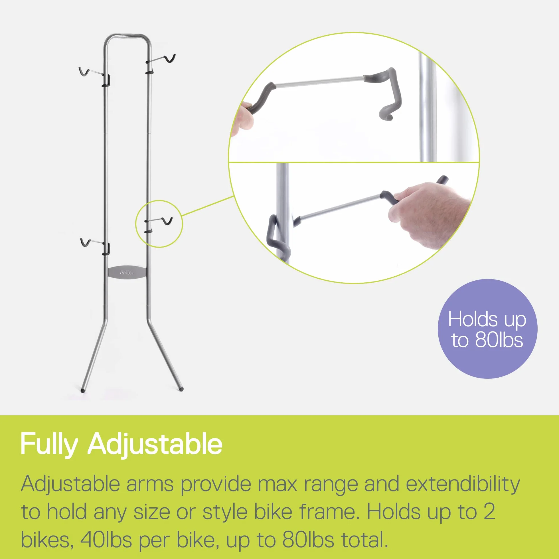 Michelangelo Gravity 2 Bike Storage Rack - Stand Portabiciclette Michelangelo Gravity, ideale per garage, uffici, appartamenti o altri spazi interni –. Non richiede di praticare fori nelle pareti.