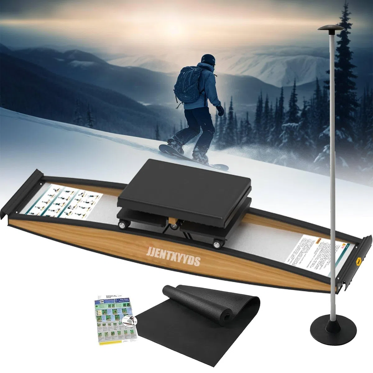 Ski Machine, simulatore di Sci, attrezzo per l'allenamento di Gambe e Muscoli del Pavimento pelvico, Divertente Attrezzatura Cardio per l'allenamento di Tutto Il Corpo a casa