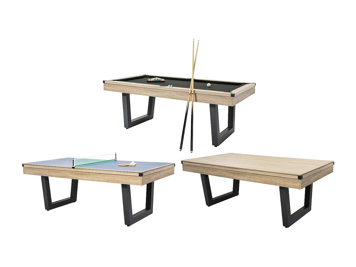 Vente-unique - Biliardo 6 posti Melian - mdf - nero