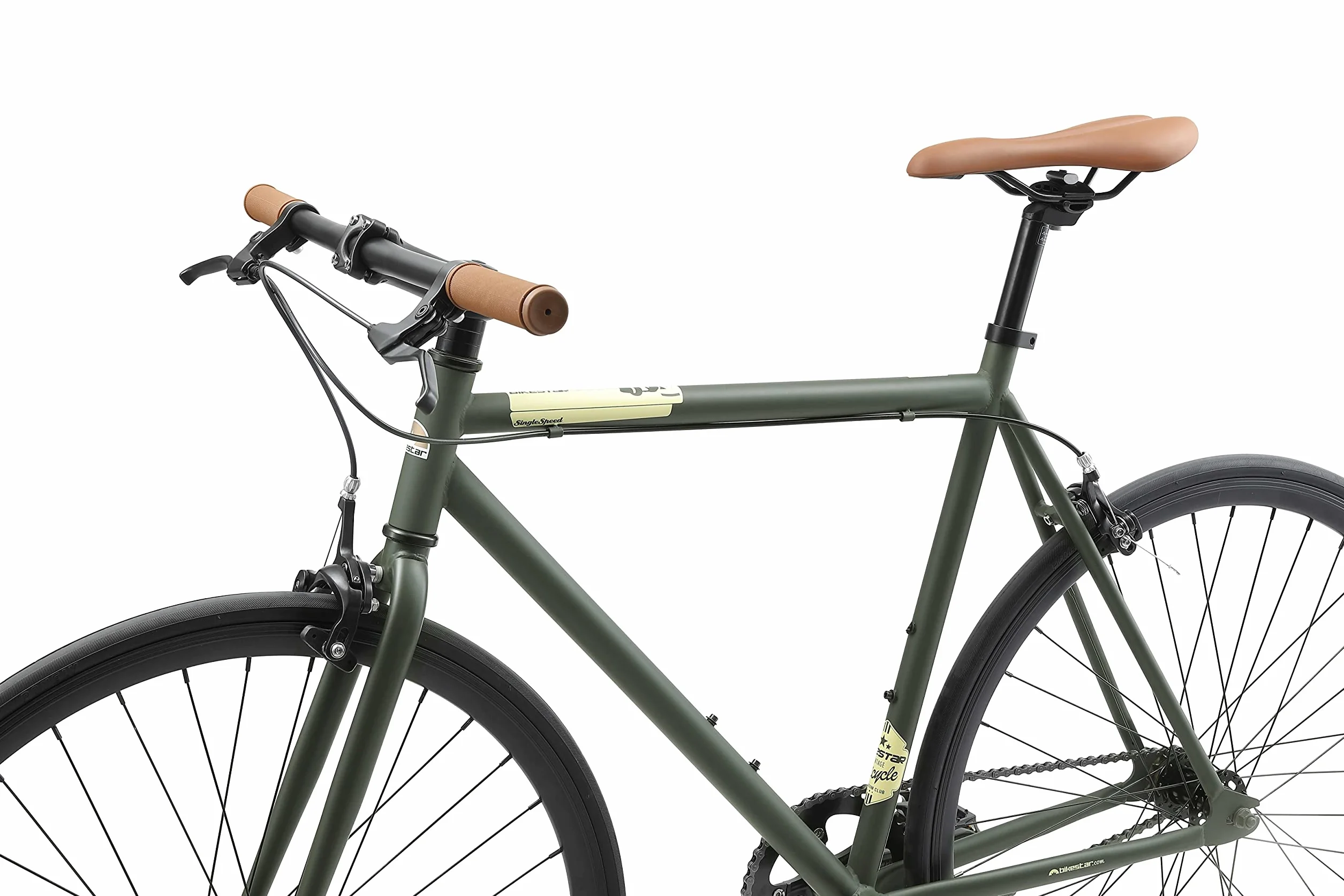 BIKESTAR Bici da Città Citybike Single Speed Fixie 28" | CTB Bici da Strada Telaio 53 cm Retro Vintage