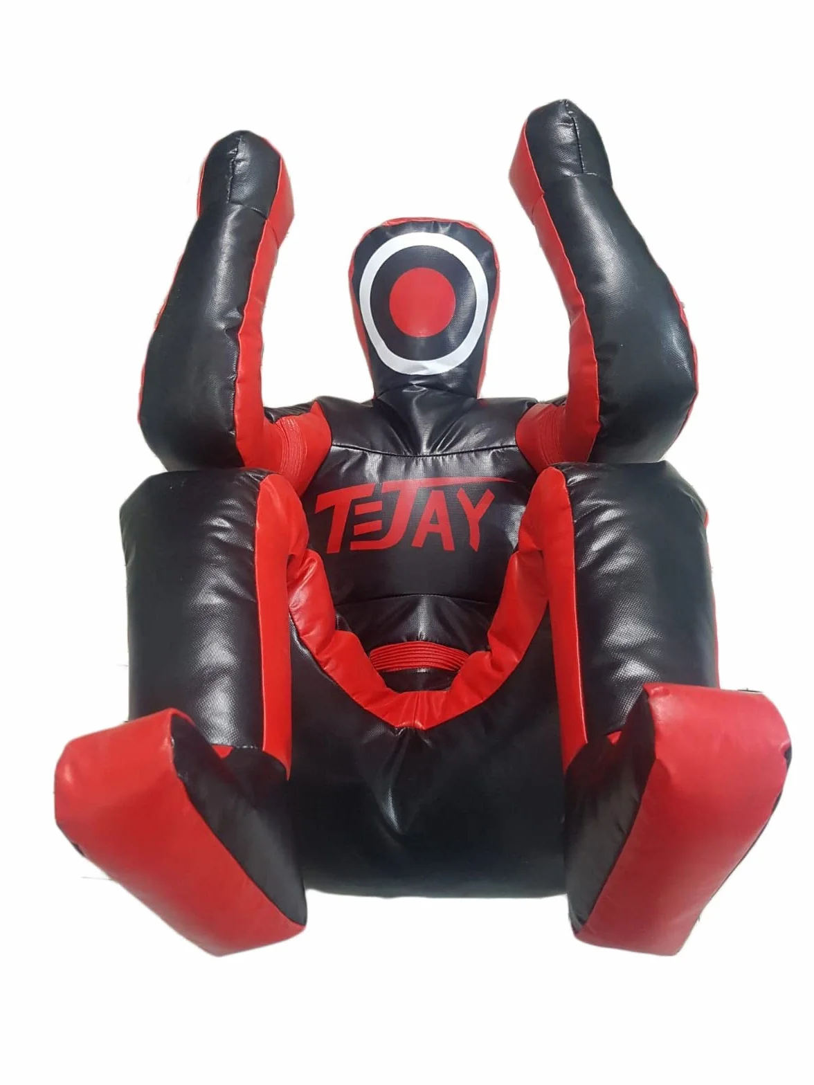 TEJAY Grappling Dummy Judo Sacco da boxe Dummy BJJ Wrestling Posizione difensiva brasiliano JIU Jitsu Submission Self Defense Training Vinyl Dummy 177,8 cm vuoto, nero, L