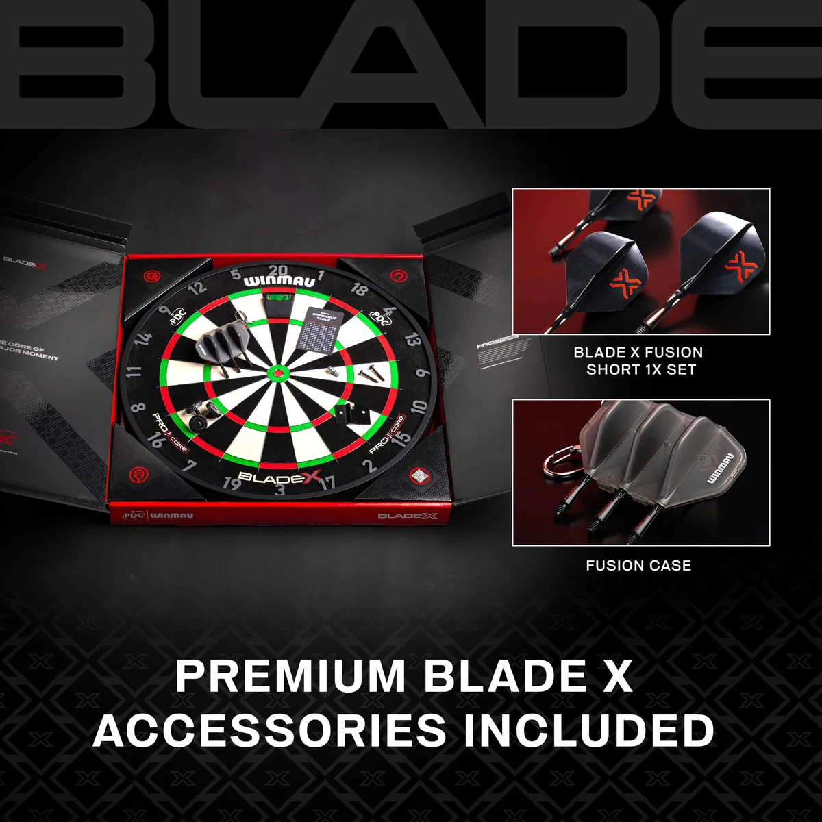 WINMAU Blade Series Bersaglio – Freccette professionali PDC ufficiali – Blade X | 360 | Triple Core