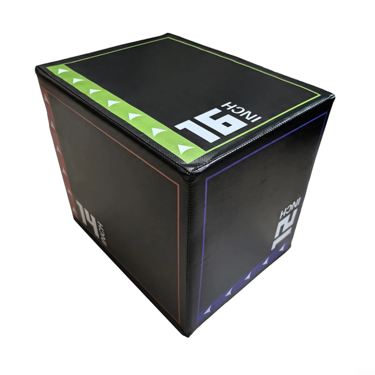 Plyo Box 3 in 1 in schiuma ad alta densità per esercizi di salto ed esercizi di palestra a casa, ammortizzante, stabile, nero (30 x 40 x 45 cm)