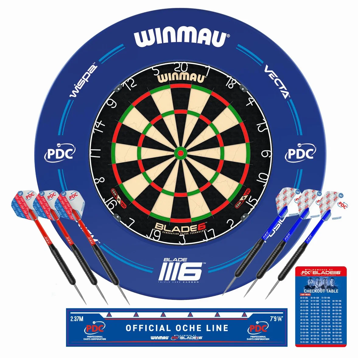 Winmau Blade 6 - Bersaglio professionale con setole - Specifiche ufficiali del torneo