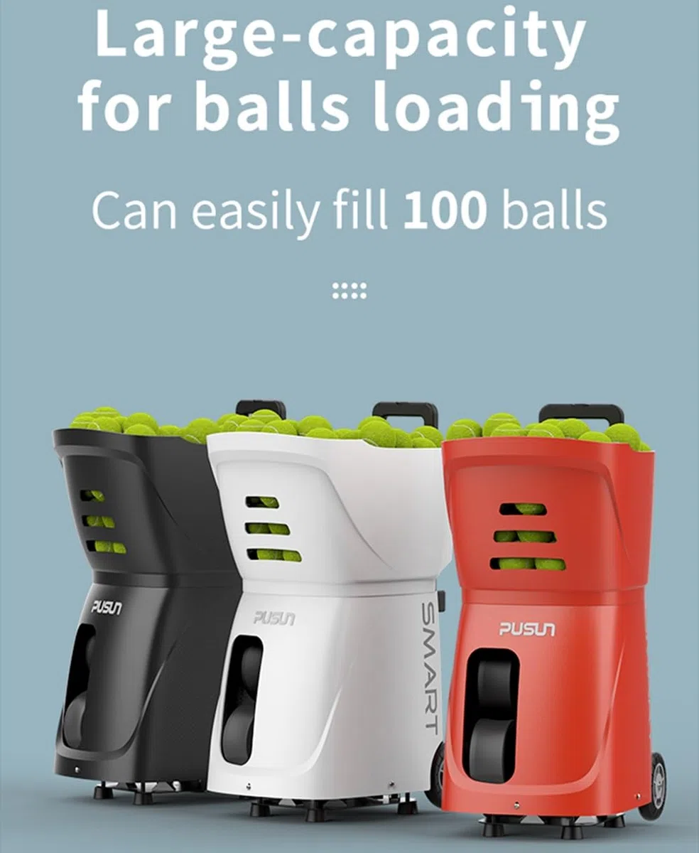 PT-Smart - Macchina automatica per la pratica delle palline da tennis, per allenarsi, portatile, controllata da app, per Apple e Android, telecomando incluso
