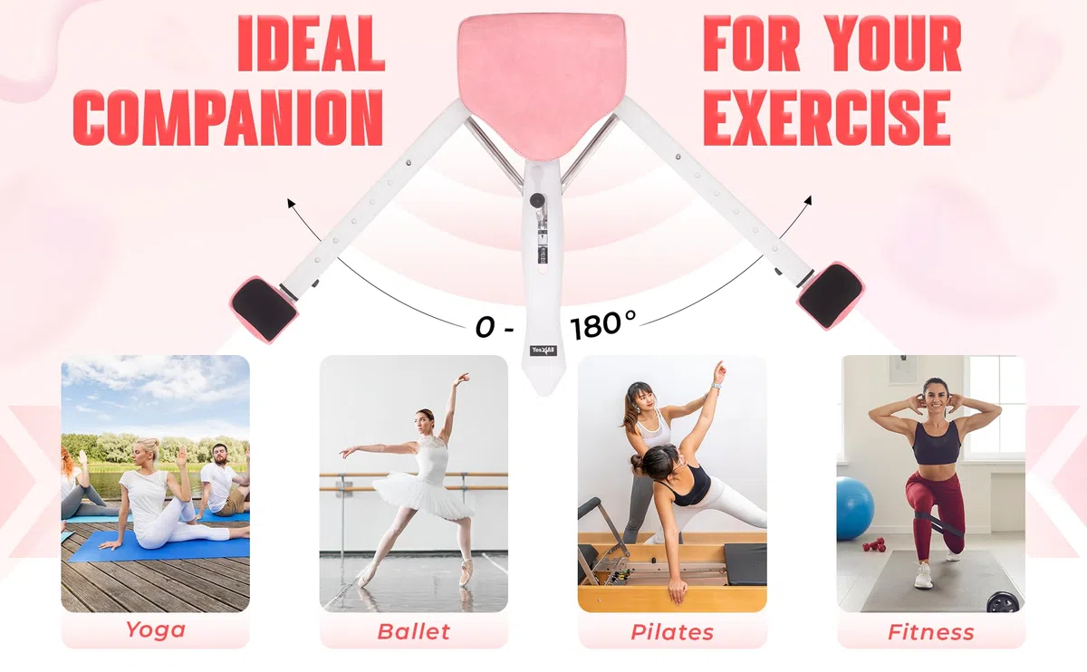 Yes4All Attrezzo per divaricare le gambe per flessibilità, versatile fino a 150 kg, resistente per bilancieri da 2,5 cm e 5,1 cm, manico stretto e largo con impugnatura in gomma antiscivolo
