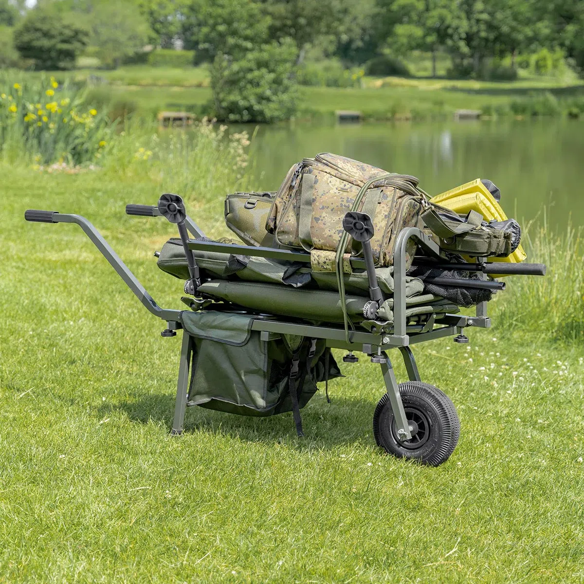 Atlas Carrello per Pesca - Porta Accessori da Pesca | Trolley Pesca per Attrezzatura | Trolley Pieghevoli con Ruota