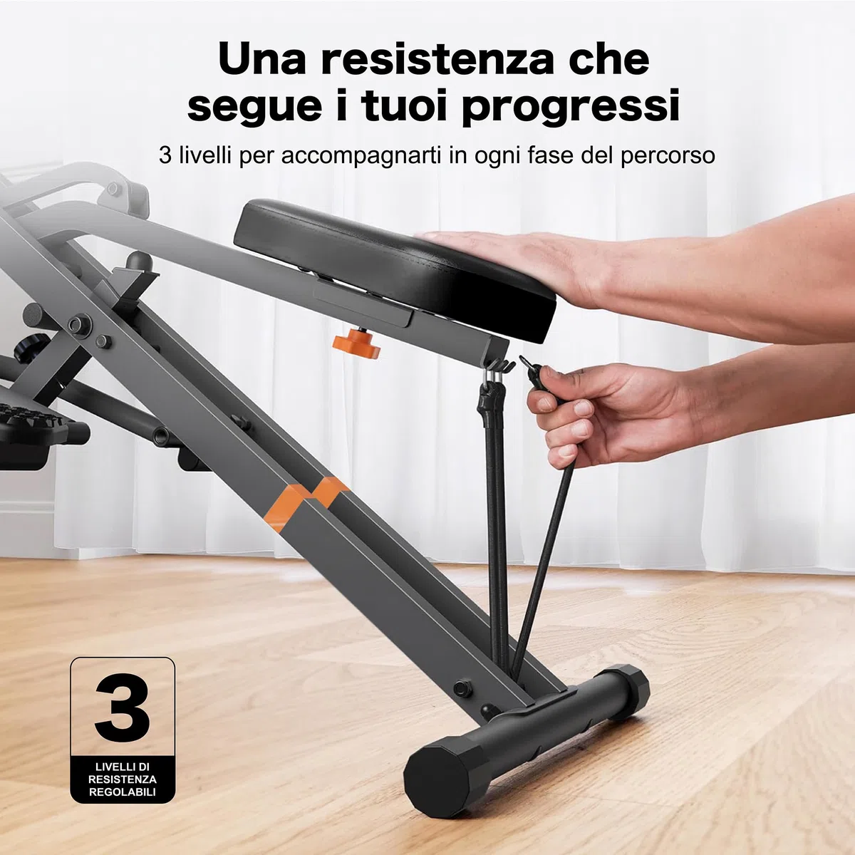 Niceday Macchina Addominali come Total Crunch con Resistenza Regolabile Salvaspazio Assemblato 95% Total Training Crunch