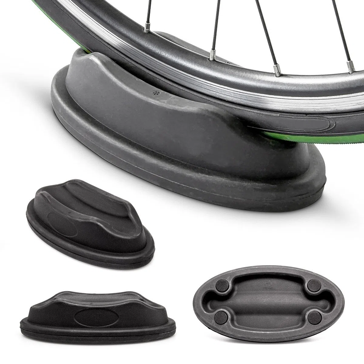 Relaxdays Rullo per Bicicletta - Relaxdays Trainer Pieghevole Bicicletta 6 velocità, Cerchi da 26-28, Blu e Verde Unisex Adulto