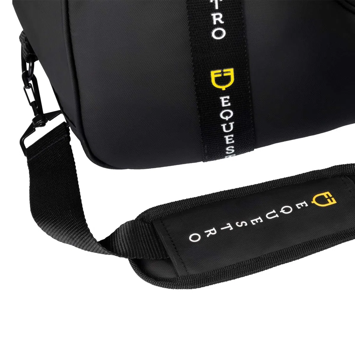 Borsa Porta Stivali e Casco, Zaino Sportivo in Tessuto Nero con Tracolla