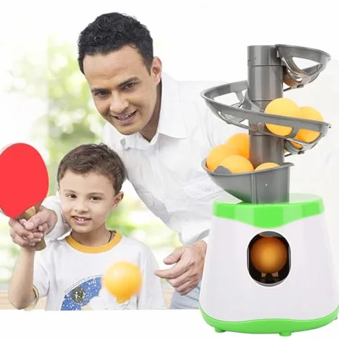 Robot Allenatore di Ping Pong, Lanciatore Automatico di Palline da Ping Pong Portatile In Abs con 10 Palline da Ping Pong, Attrezzatura Pratica da Ping Pong per Principianti Che Praticano Il Ping Pong