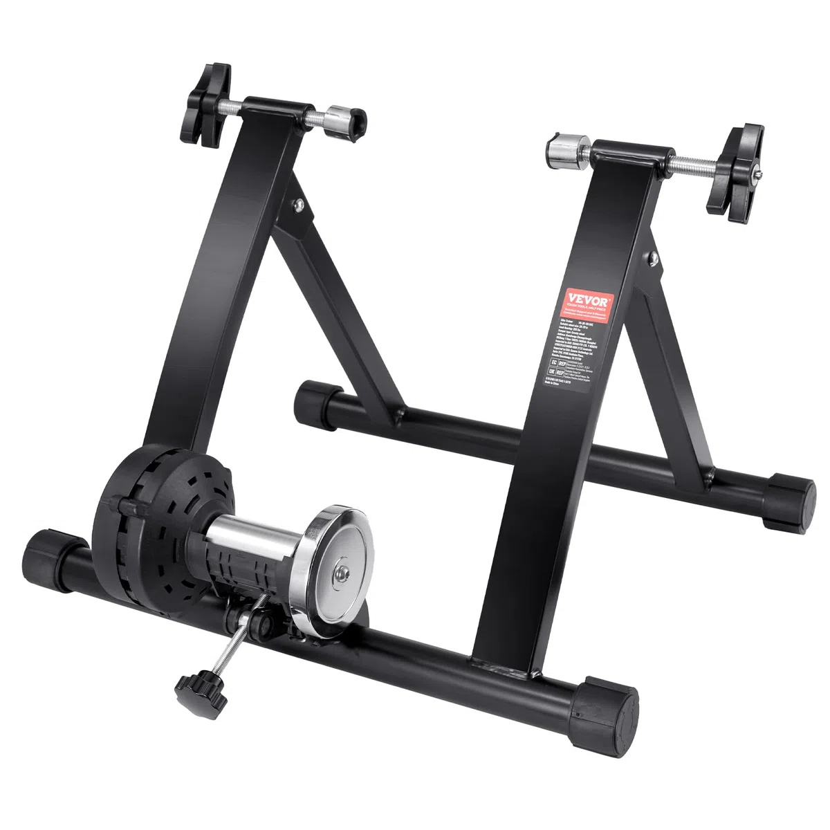 VEVOR Cavalletto per Bicicletta, Supporto per Bicicletta Fisso Magnetico per Ruote da 26-29 Pollici, Motore a Basso Rumore, Rullo per Bicicletta Pieghevole Portatile per Esercizi di Ciclismo Indoor