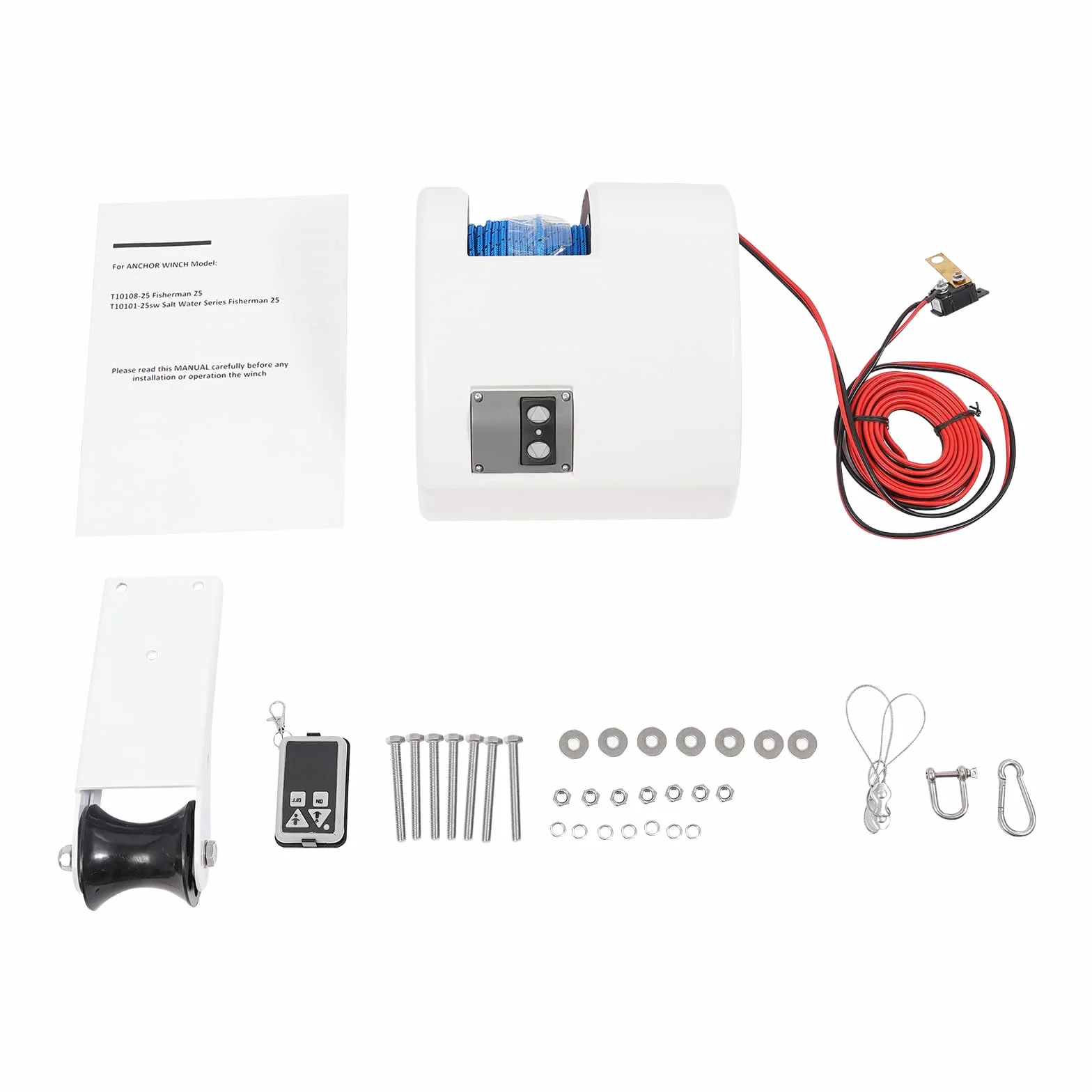 Verricelli elettrici marini radiocomandati per acqua di mare, qualità eccellente, aspetto elegante, accessori completi, lavorazione eccellente, potente e lunga durata