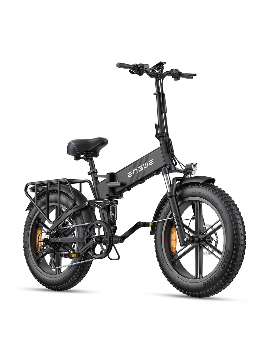 ENGWE Bicicletta Elettrica Pieghevole| 768Wh 16AH Durata 110KM| 20"×4.0" Fat Tire|Sensore di Coppia| Sospensione Completa| 8 Velocità| ENGINE Pro 2.0