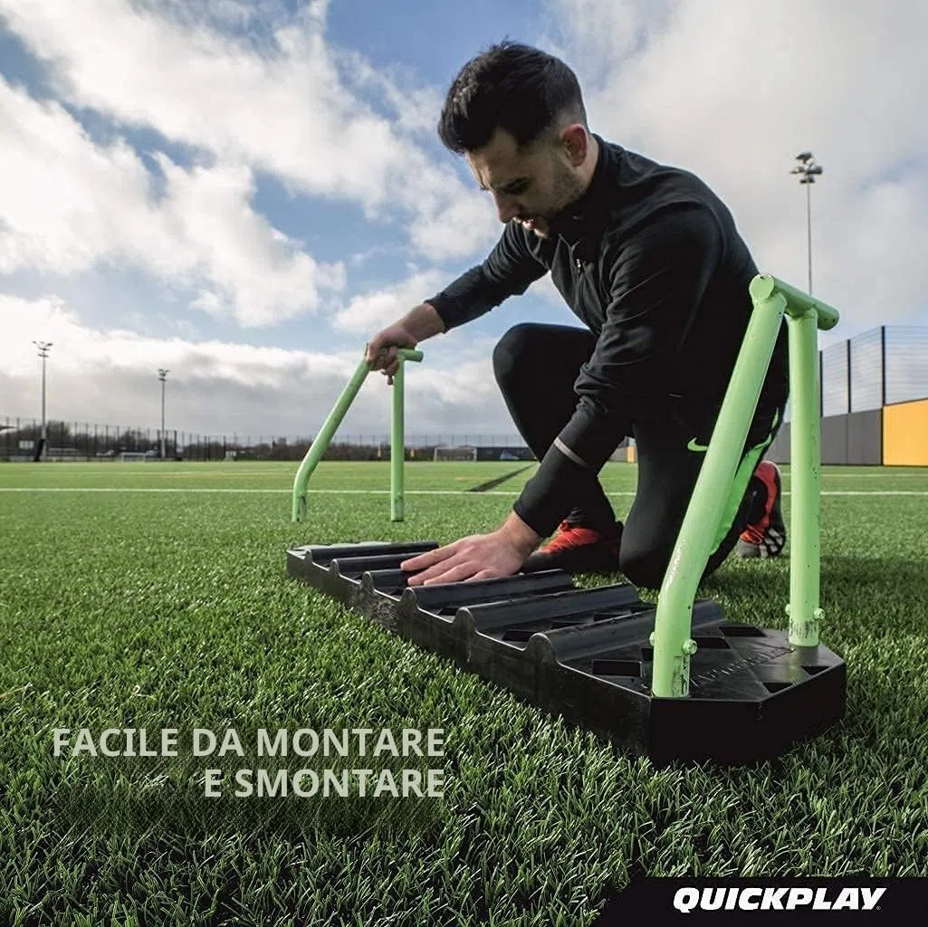 QUICKPLAY Stazione di replay | La scheda professionale di rimbalzo del calcio presenta una doppia trama e un angolo regolabile…