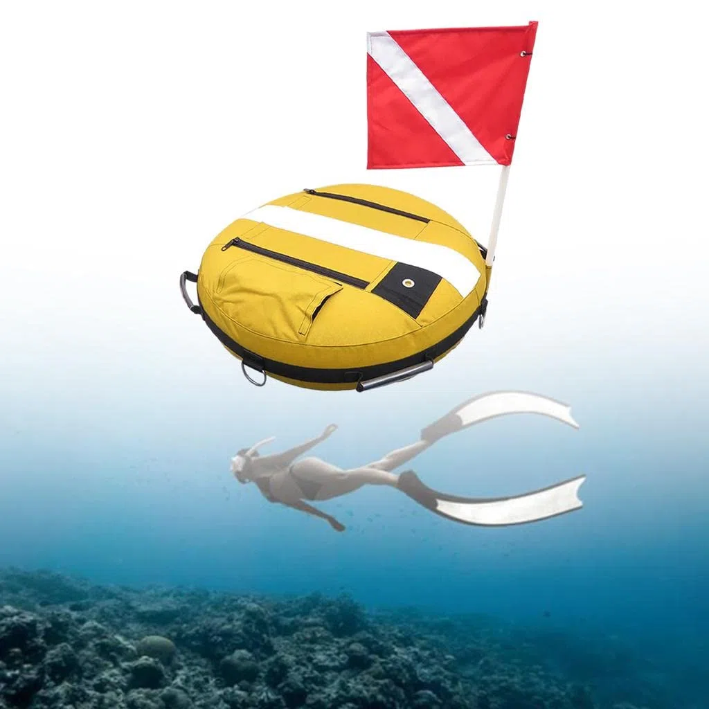 Freediving Segnalazione Gonfiabile Subacquea Equipaggiamento Galleggiante con Camera d'Aria Interna Materiale Nylon TPU Adatta a